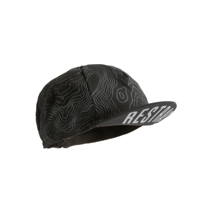 CYCLING CAP YORKSHIRE CONTOURS BLACK RESTRAP