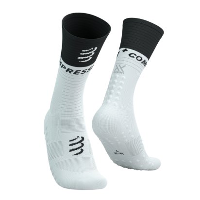ČARAPE MID COMPRESSION 2.0 WHITE/BLACK COMPRESSPORT