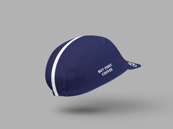 CYCLING CAP BUT FIRST COFFEE NAVY COIS CC