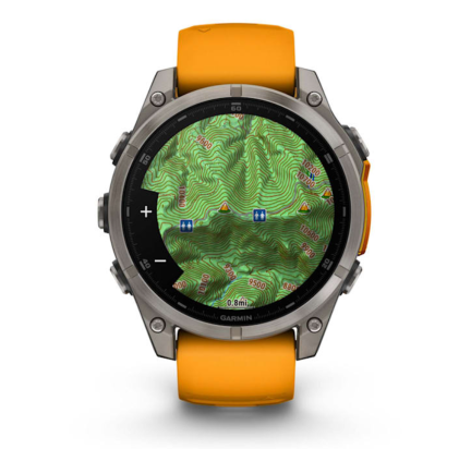 SAT Fenix™ 8 – SAPPHIRE AMOLED 47mm ORANGE/TITANIUM GARMIN