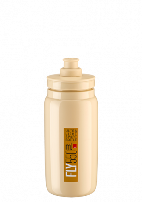 WATER BOTTLE BEIGE 550ml BROWN LOGO ELITE