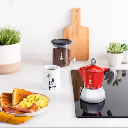 MOKA INDUCTION 2 CUPS RED BIALETTI