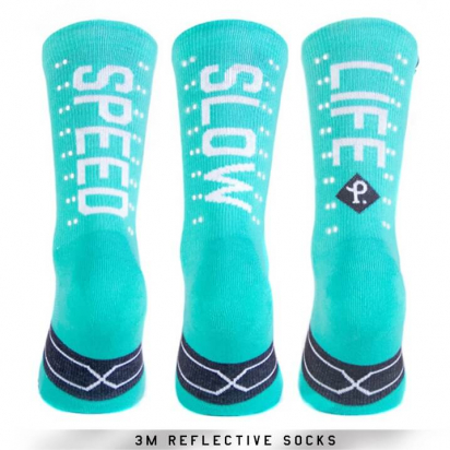 SOCKS SPEED/SLOW LIFE TURQUOISE 3pcs PACIFIC AND COLORS