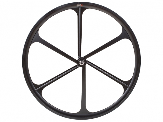 WHEEL FRONT 6-SPOKE BLACK TENY