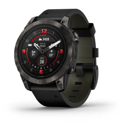 WATCH Epix™ Pro (Gen 2) – SAPPHIRE EDITION 47mm GREY/LEATHER BAND GARMIN