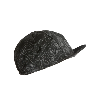 CYCLING CAP YORKSHIRE CONTOURS BLACK RESTRAP