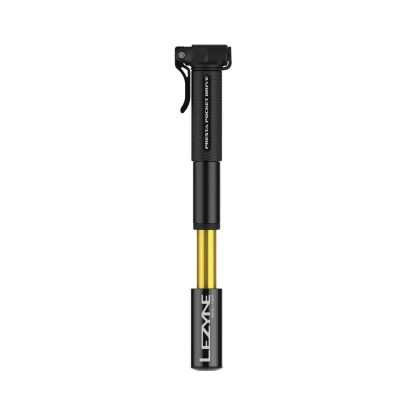 HAND PUMP PRESTA POCKET DRIVE BLACK GOLD LEZYNE