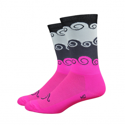 SOCKS HBAR AMONGST WAVES PINK/GREY DEFEET