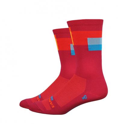 SOCKS ART ORNOT BLOCK RED DEFEET