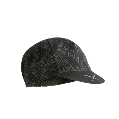 CYCLING CAP YORKSHIRE CONTOURS BLACK RESTRAP