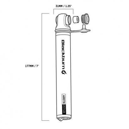 MINI-PUMP AIRSTIK 2STAGE GREY BLACKBURN