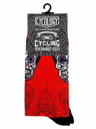 SOCKS DAY OF THE LIVING RED CYCOLOGY