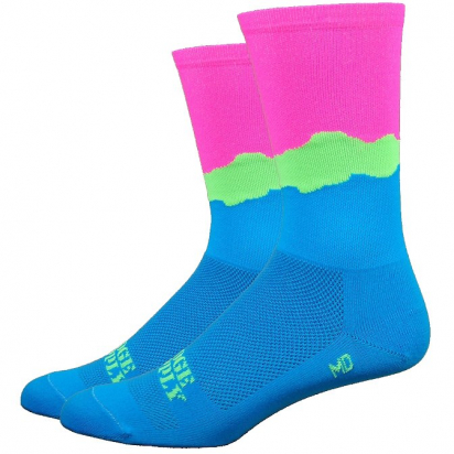 SOCKS BIG SKY BLUE/PINK DEFEET