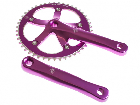 CRANKSET TRACK 46T-165mm PURPLE BLB