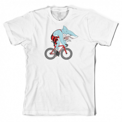 T-SHIRT SHARK WHITE BY SAM TURNER CINELLI