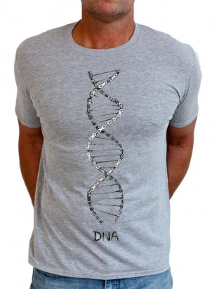 T-SHIRT DNA GREY CYCOLOGY