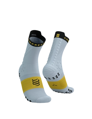 RACING SOCKS PRO 4.0 TRAIL GREY/YELLOW COMPRESSPORT