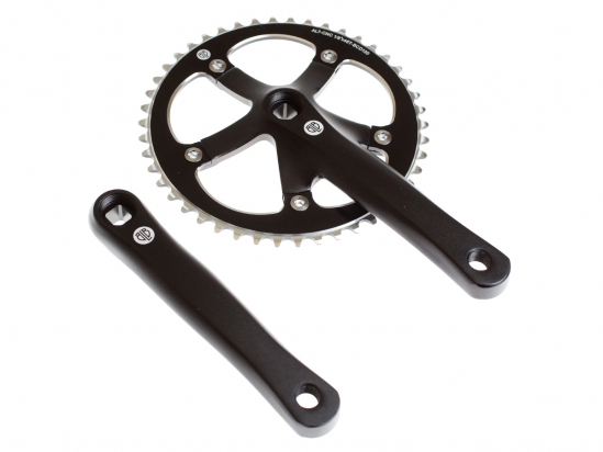 CRANKSET TRACK 46T-165mm MATT BLACK BLB