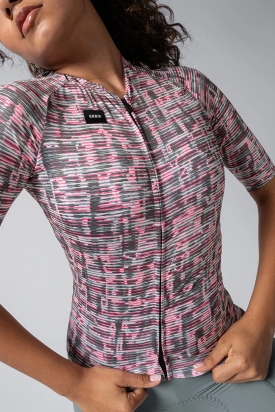 MAJICA BICIKLISTIČKA KRATKI RUKAVI CX SOLID UNISEX CERISE LOOM GOBIK