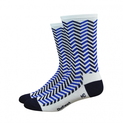 SOCKS ART VIBE WHITE/BLUE DEFEET