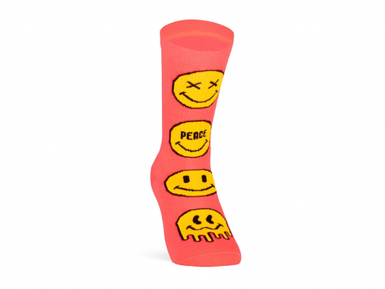 SOCKS SMILEY CORAL PACIFIC AND COLOR