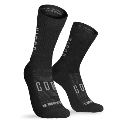 SOCKS WINTER MERINO UNISEX BLACK GOBIK