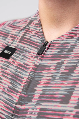 MAJICA BICIKLISTIČKA KRATKI RUKAVI CX SOLID UNISEX CERISE LOOM GOBIK