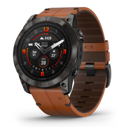 SAT Epix™ Pro (Gen 2) – SAPPHIRE EDITION 51mm SIVI/SMEĐI KOŽNI REMEN GARMIN