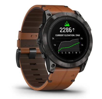 SAT Epix™ Pro (Gen 2) – SAPPHIRE EDITION 51mm SIVI/SMEĐI KOŽNI REMEN GARMIN