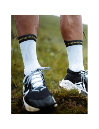 RACING SOCKS PRO 4.0 TRAIL GREY/YELLOW COMPRESSPORT