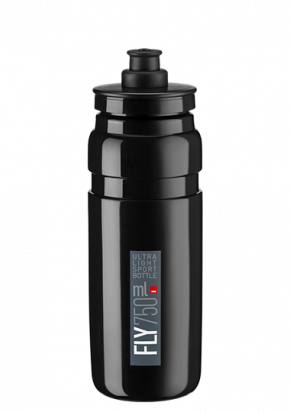 WATER BOTTLE BLACK 750ml GREY LOGO ELITE