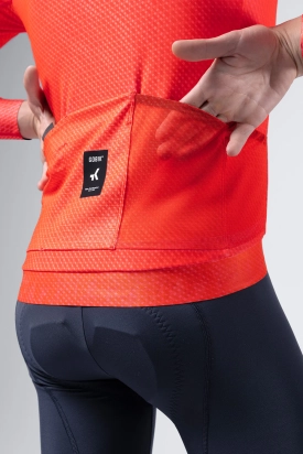 CYCLING JERSEY LONG SLEEVES HYDER MAN VERMILION GOBIK