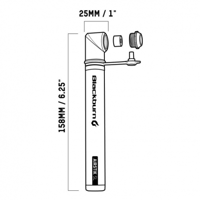 MINI-PUMP AIRSTIK SL BLACK/SILVER BLACKBURN