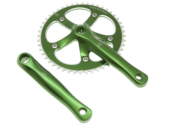 CRANKSET TRACK 46T-165mm GREEN BLB