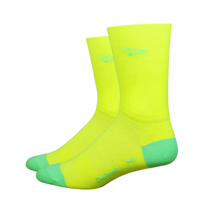 SOCKS ART DOUBLE D-LOGO NEON YELLOW DEFEET