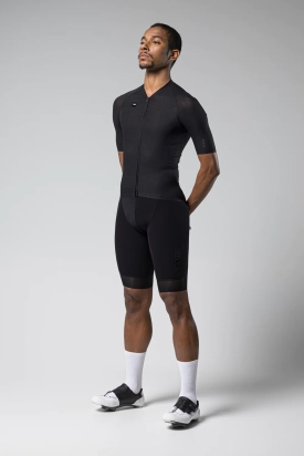 CYCLING JERSEY SHORT SLEEVES PHANTOM UNISEX JET BLACK GOBIK