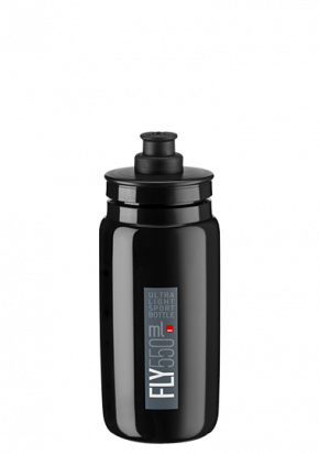 WATER BOTTLE BLACK 550ml RED LOGO ELITE