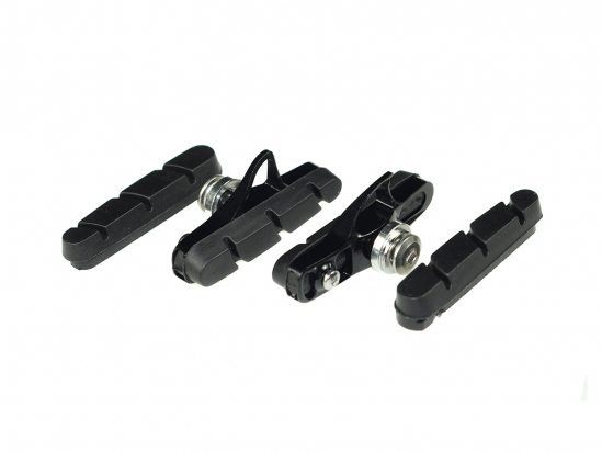 BRAKE SHOES + INSERTS CNC ROAD BLACK BLB