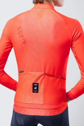 CYCLING JERSEY LONG SLEEVES HYDER MAN VERMILION GOBIK
