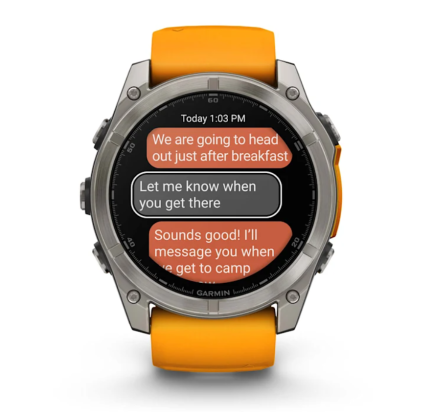 SAT Fenix™ 8 – SAPPHIRE AMOLED 51mm ORANGE/TITANIUM GARMIN