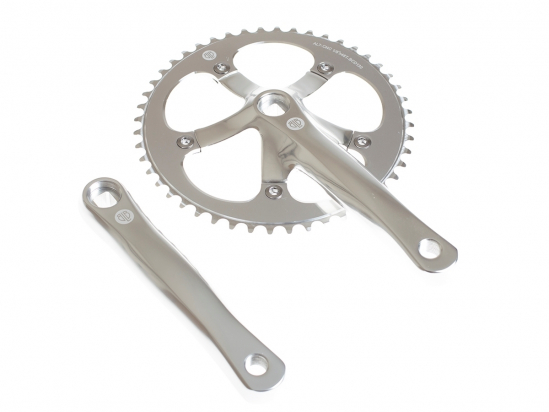 CRANKSET TRACK 46T-165mm SILVER BLB