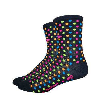 SOCKS ART SPOTTY BLACK DEFEET