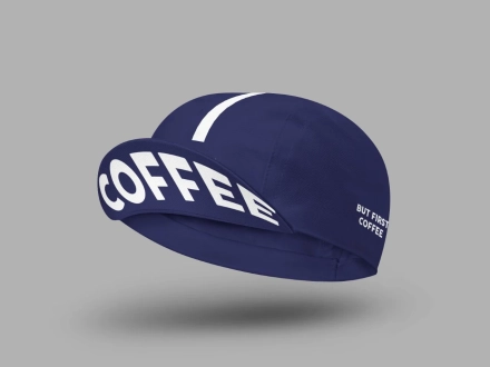 CYCLING CAP BUT FIRST COFFEE NAVY COIS CC