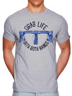 T-SHIRT GRAB LIFE GREY CYCOLOGY