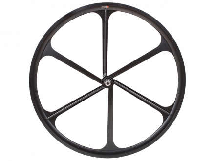 WHEEL FRONT 6-SPOKE BLACK TENY