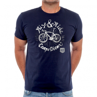 T-SHIRT RISE AND RIDE BLUE CYCOLOGY