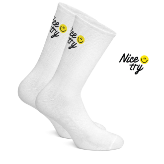 ČARAPE NICE TRY WHITE COIS CC