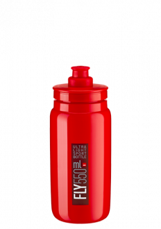 WATER BOTTLE RED 550ml BLACK LOGO ELITE