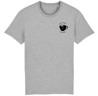MAJICA FIRST COFFEE GREY UNISEX COIS CC