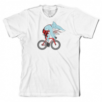 T-SHIRT SHARK WHITE BY SAM TURNER CINELLI